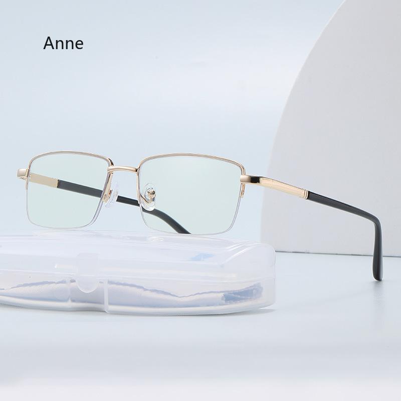 Design Reading Glasses Men and Women Full-frame Alloy Clear HD Lenses Presbyopia Eyeglasses Impact Scratch Resistant 0 ~ +400