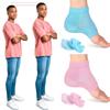 Unisex Height Increase Socks Thickened Invisible Silicone Shoe Lift Heel Pads Anti-Slip Open Toe Socks Shoe Accessories