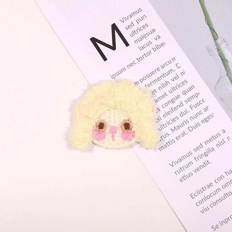 10/20pcs DIY Embroidery Fabric Colorful Plush Girl Portrait Clothing Accessories Hair Accessories Decorative Eco Friendly Dyes