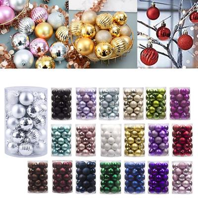 34 STÜCKE Weihnachtskugel Ornament Bruchsicheres Weihnachtsornament Baumkugel 40mm Rot