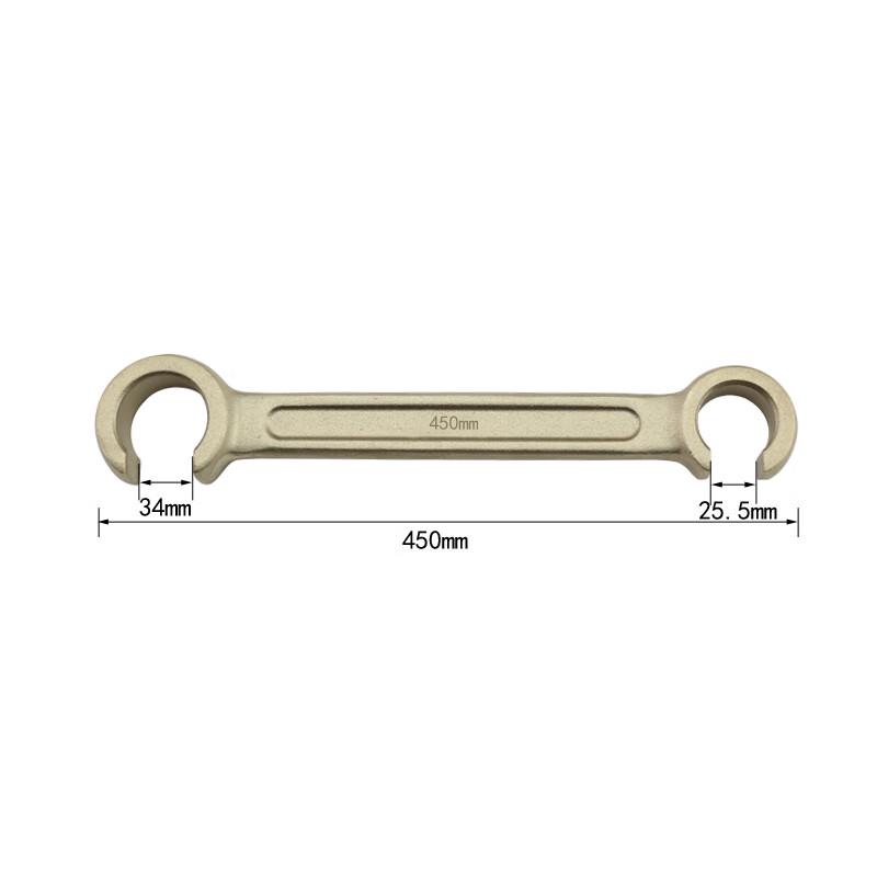 Bofang 1085 Non-Sparking Double-Head C-Type Valve Wrench 450mm