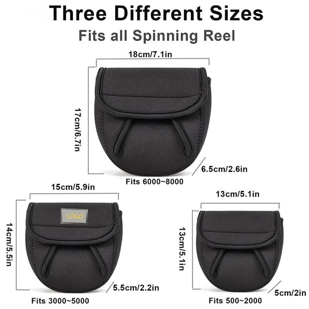 S/M/L Spinning Fishing Reel Cover Neoprene Wheel Protective Case Waterproof Reel Bag Storage Water Drop Wheel Package Outdoor