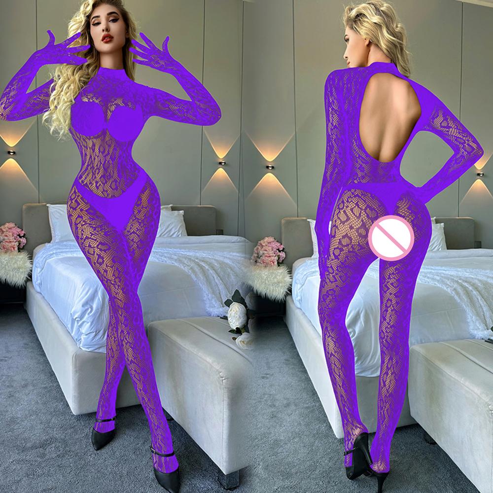Kadın Balık Ağı Bodysuit Giysileri Erotik File Şeffaf Tayt İç Çamaşırı Kostümü Seksi Balık Ağı Vücut Çorabı Bayan Bodysuit