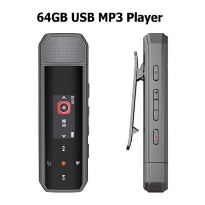 RUIZU X80 USB MP3-Player Mini 64GB Touch-Taste Bluetooth 5.3 Sport-Clip Musik-Player Unterstützt FM-Radio Aufnahmegerät E-Book Schrittzähler