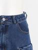 Autumn 2025 Women's High-Waisted Wide-Leg Jeans with Large Pockets and Casual Style