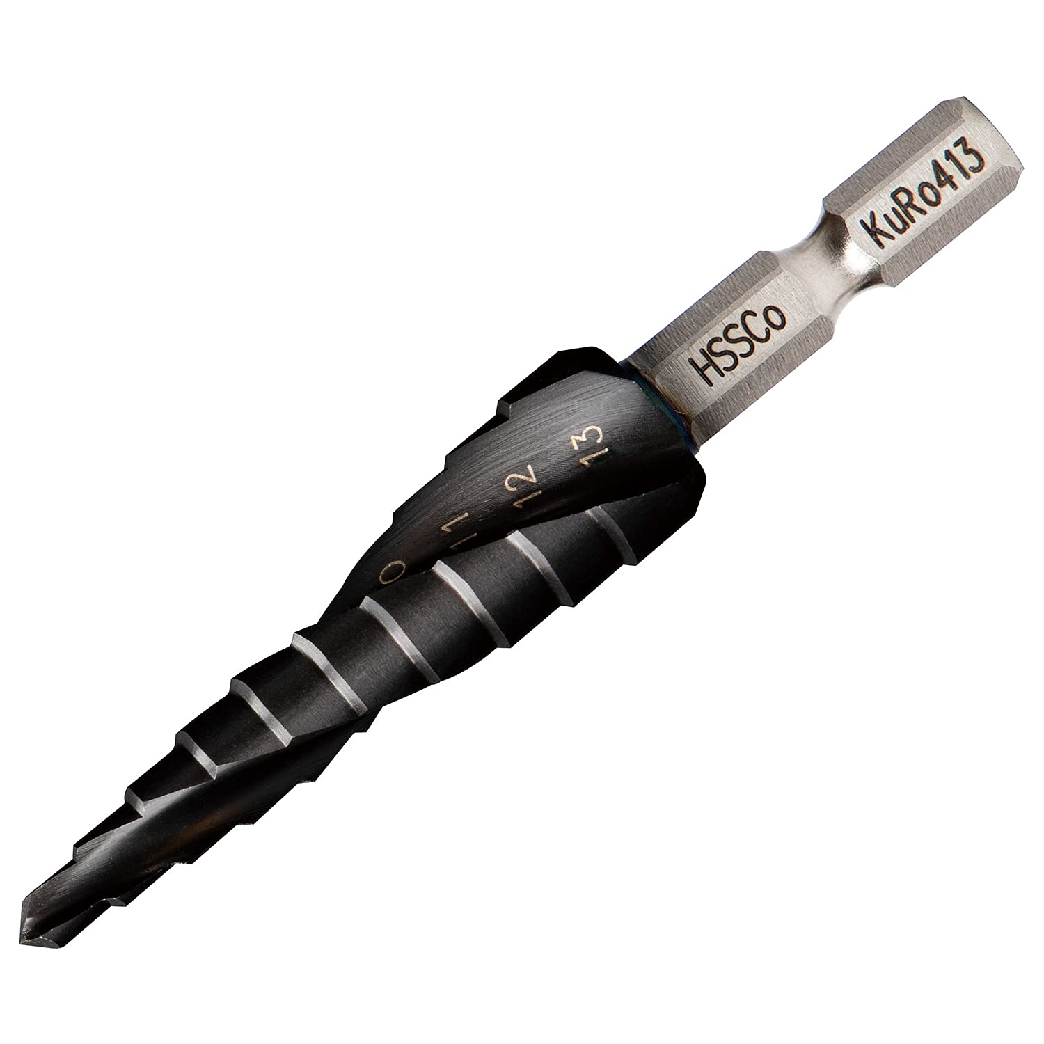 

Winning Bore KURO Step Drill Titanium Aluminum Nitride Coating 4-13mm KURO-413 чёрный