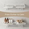 No-Drill Faucet Sink Shelf Rustproof Sink Drying Rack Bathroom Storage Rack  Washstand
