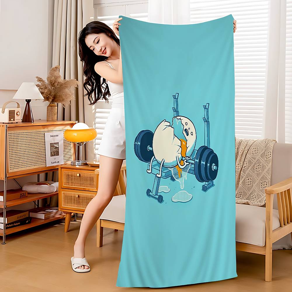 Funny Food Fancy Microfiber Beach Towel Absorbent Quick Dry Soft Yoga Swimming Resort Mountain Climbing Towel