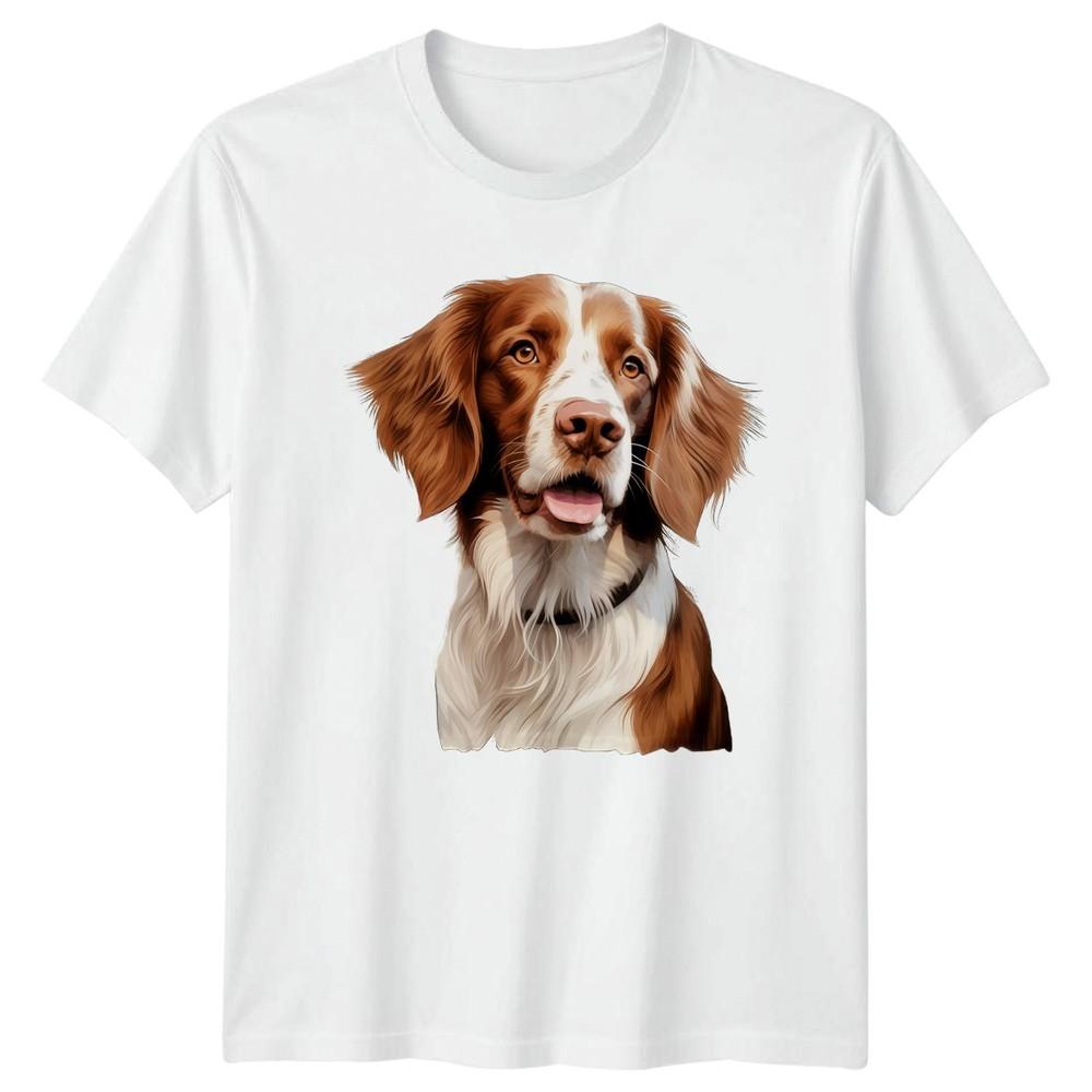Brittany Spaniel Dog Art TShirt Brittany Spaniel Dogs Birthday Gift For Him Her S