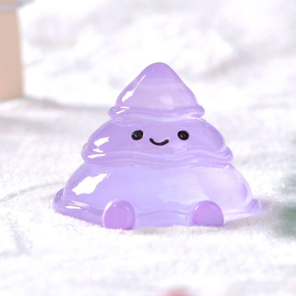 

Светящаяся елочная фигурка из смолы, Рождественская елка, пейзаж, фигурка, автомобильные аксессуары фиолетовый