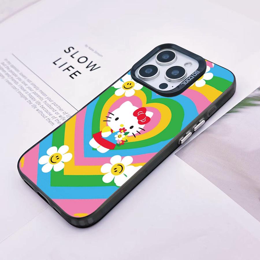 Sanrio Hello Kitty Cute Black Phone Case for Apple 16