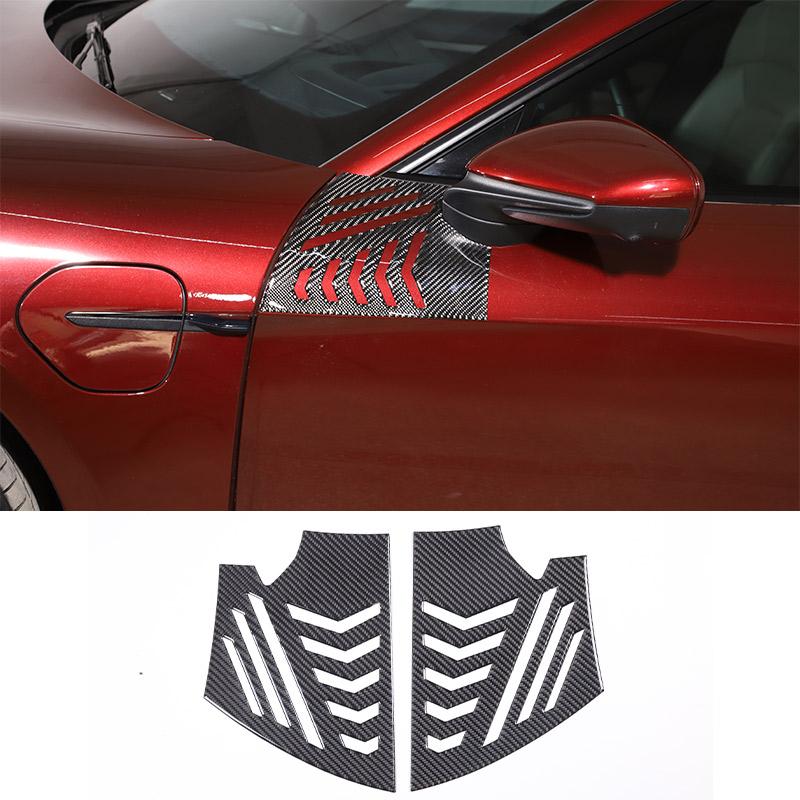 Soft Carbon Fiber for Porsche Taycan 2019-2025 Car Interior Dashboard Center Console Door Decoration Stickers Car Accessories