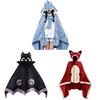 Soft Plush Cape Bat Blanket Hoodie for Adults, Cute Shark Fox Hooded Cape, Warm Wearable Cozy Halloween Cosplay Home Loungewear