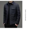 Men's Lightweight White Goose Down Jacket - 2025 Winter Style, Lapel Casual Warm Outerwear