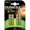 Duracell Recharges Plus Rechargeable Batteries Type Lr03 / Aaa 750 Mah Pack of 4