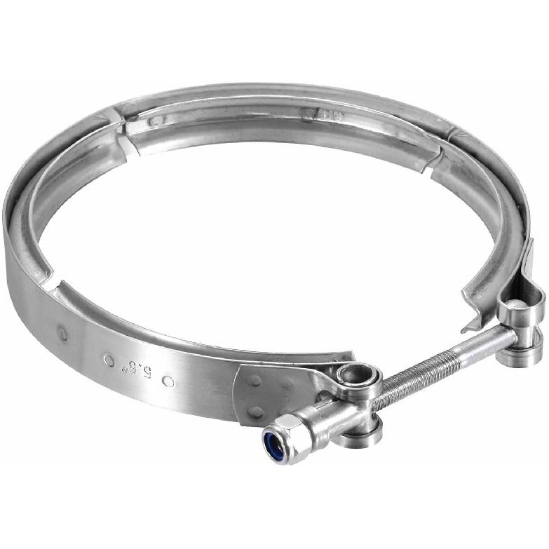 HARFINGTON V Band Clamp 1.5 Inch 304 Stainless Steel V-Band Bolt Clamp for Exhaust Systems Downpipe Exchange Car Accessories, Silver