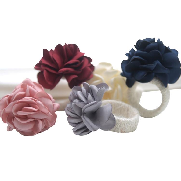 Fabric Flower Serviettes Rings Perfect for Party Gatherings and Celebration