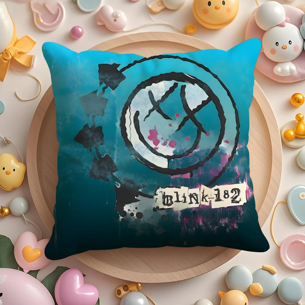 B-Blink-182 band Cushion Cover Home & Car Multi-Scene Pillow Cover - Reversible, Soft & Durable for Daily Use