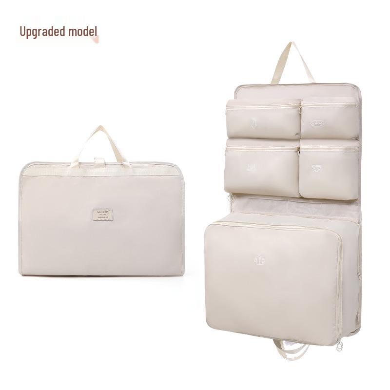 Compact 7-in-1 Hanging Travel Organizer: Large Capacity for Underwear and Clothes