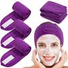 3pcs Spa Headband Hairband Sports Sweat Head Wrap Towel Hair Wraps Non-slip Stretchable Washable for Women Makeup Face Wash