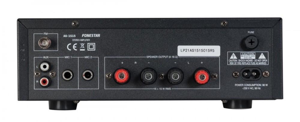 Fonestar AS-1515 - Kompaktowy zintegrowany wzmacniacz stereo, Fonestar