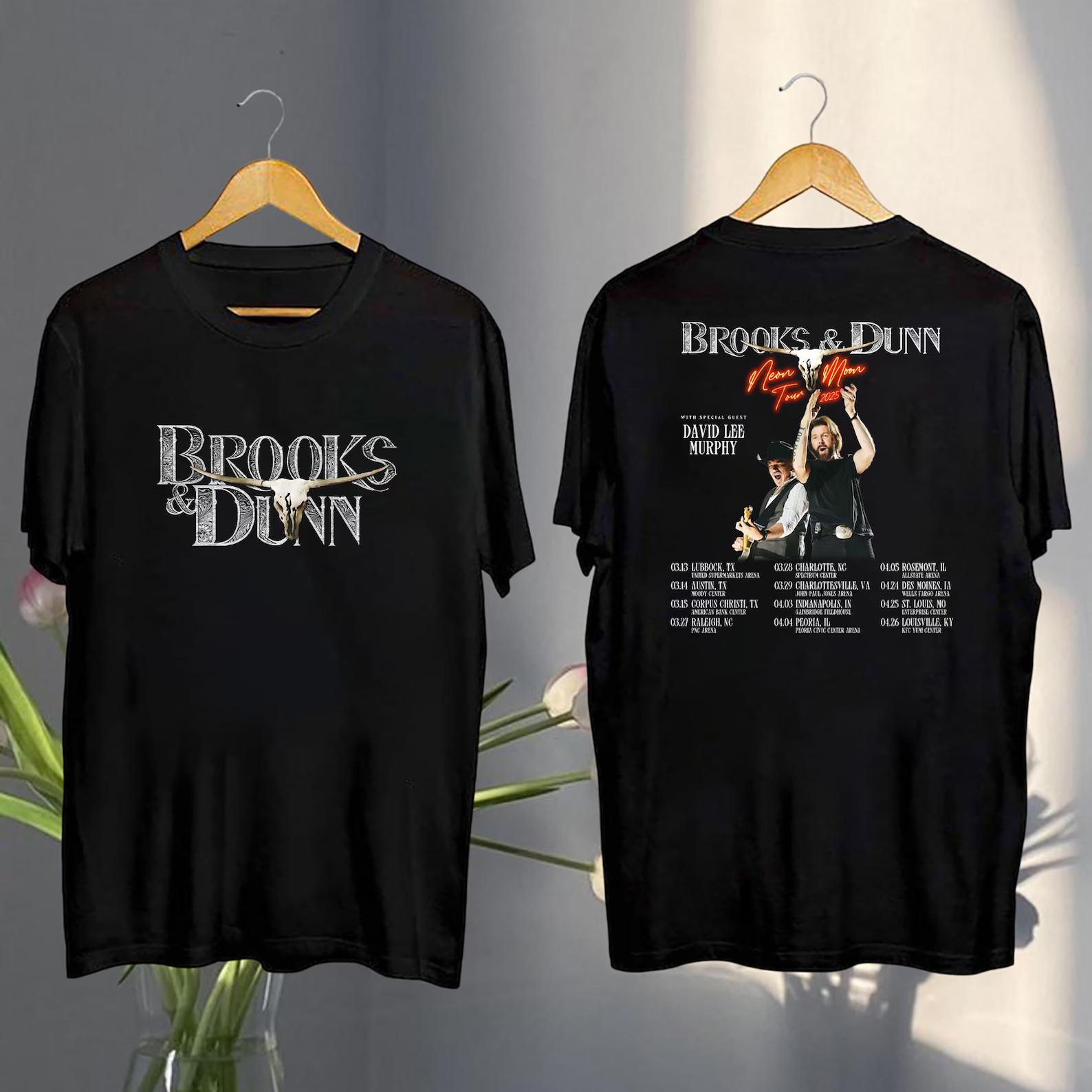 Футболка 2025 Brooks and Dunn Neon Moon Tour, Мерч Brooks & Dunn, Brooks And Dunn 2XL