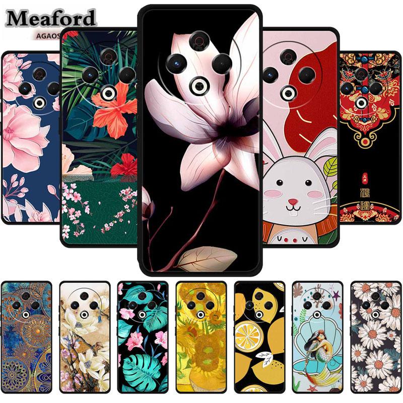 3D Phone Cover For Tecno Pova 6 Neo Pova6Neo Cases Soft TPU Silicone Case Tecno Pova 6 Pro Pova6 Embossed Flowers Blossoms Funda