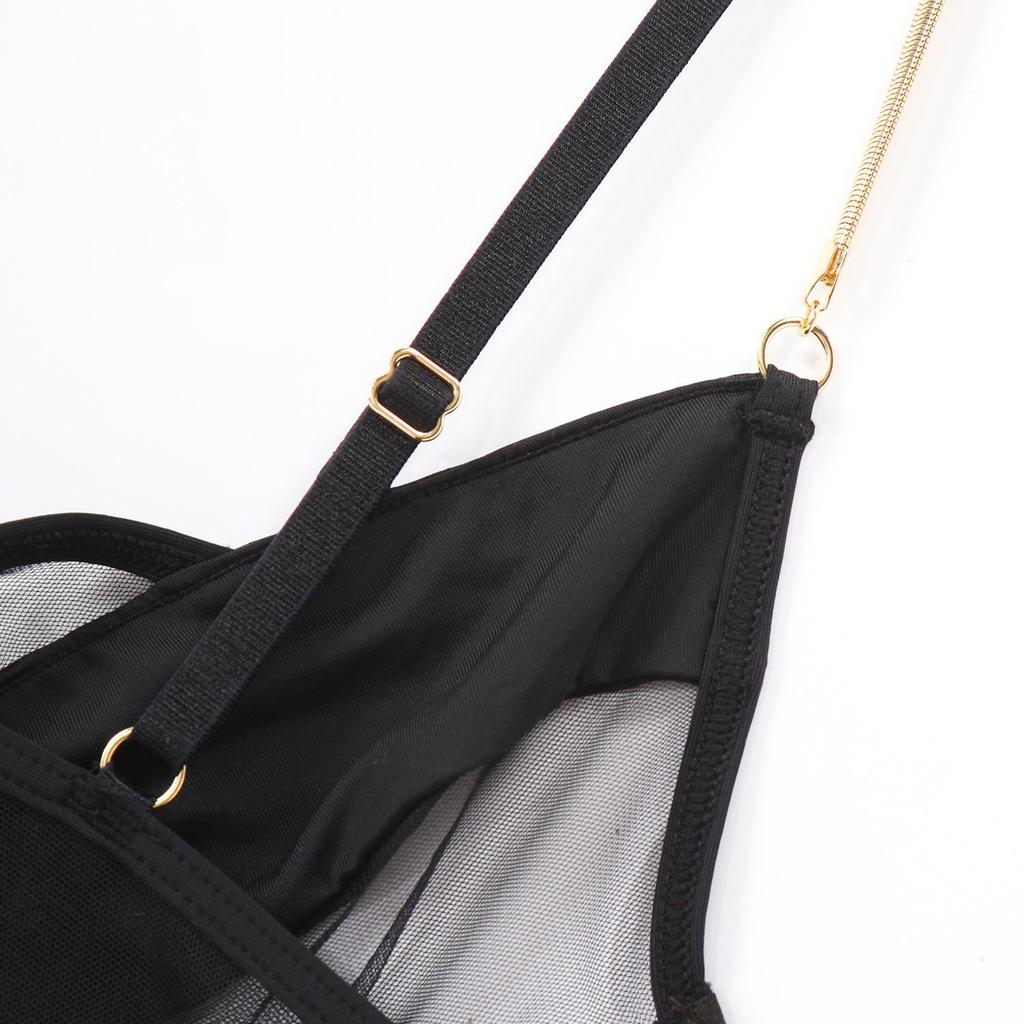 European & American French-Style Sexy Bra Set: Wearable As Outerwear, Thin & Supportive