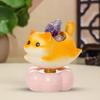 Rotating Cat Figurine Bring Good Luck Healing Stone Holder Stress Relief Desk Toy Home Office Desktop Kitten Decoration