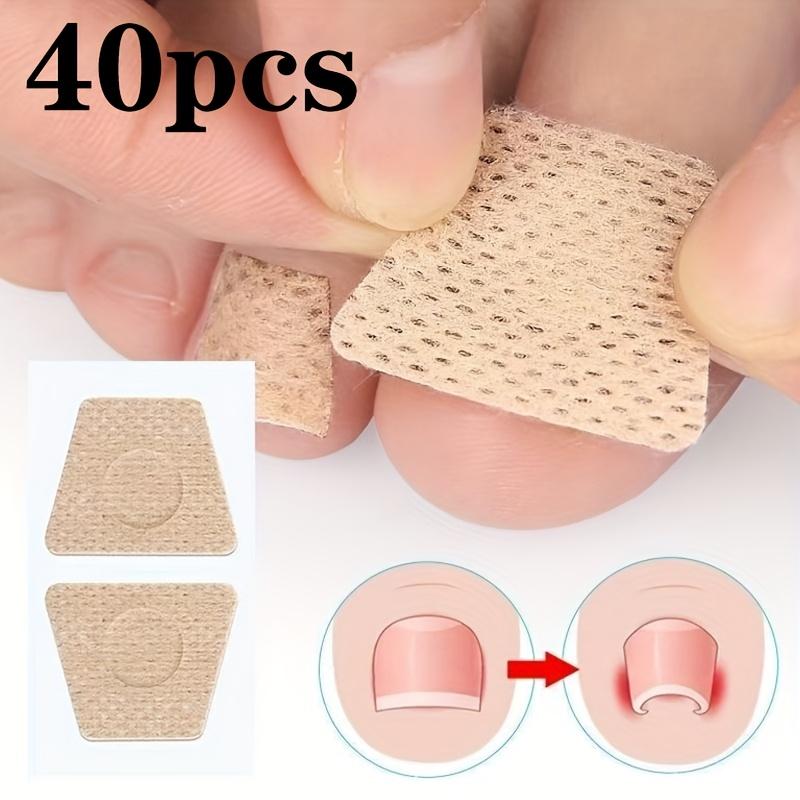 

40 шт. Пластыри для восстановления ногтей на ногах Вросшие ногти и изменение цвета, Восстановление поврежденных толстых ногтей Наклейки для ухода за ногтями с геометрическим рисунком для защиты пальцев ног 40pcs