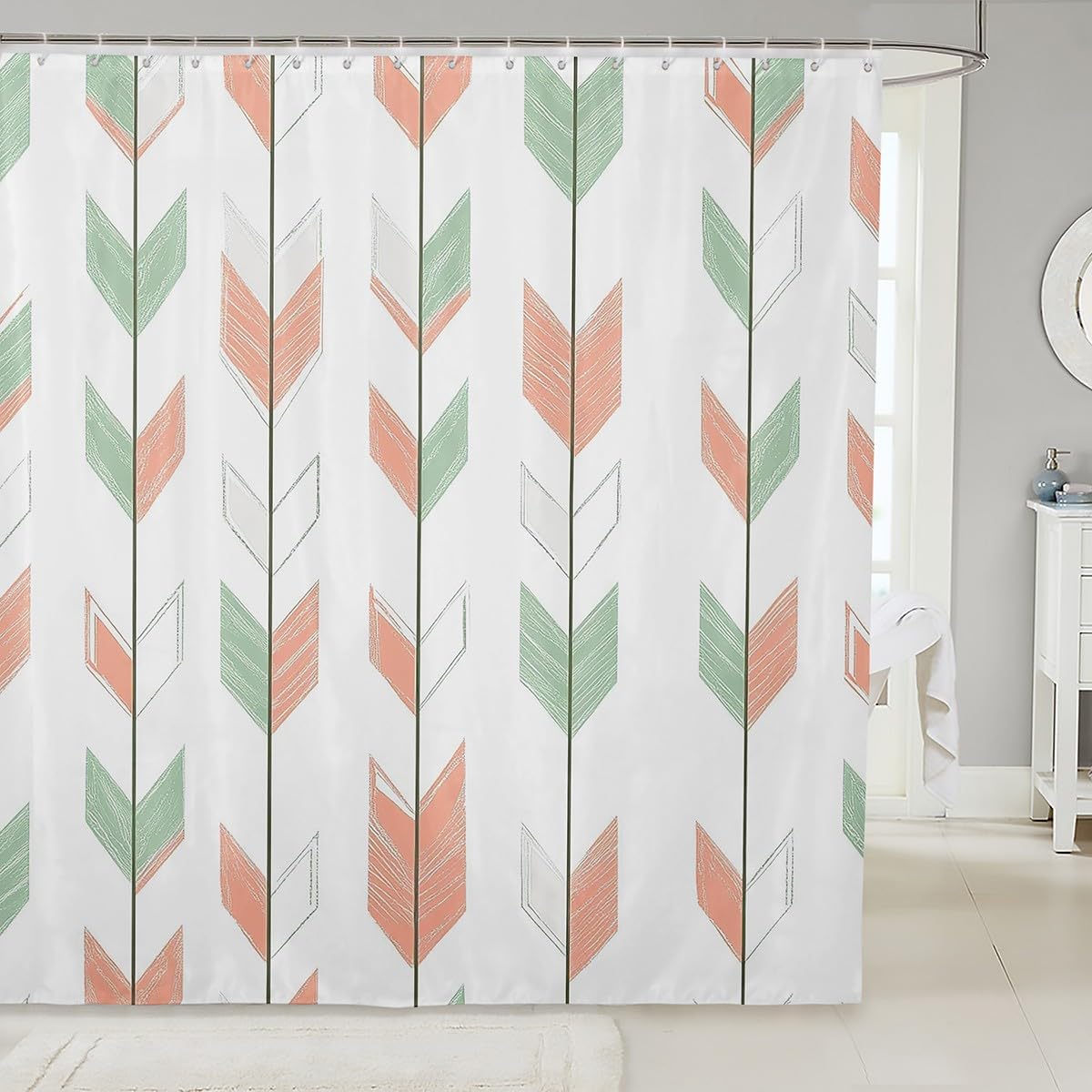 

Delicious Fastfood Shower Curtain For Bathroom,Cartoon Yummy Hamburger Bathroom Curtain,French Fries Pizza Waterproof Bathroom W60H190(CM)-1 Pcs