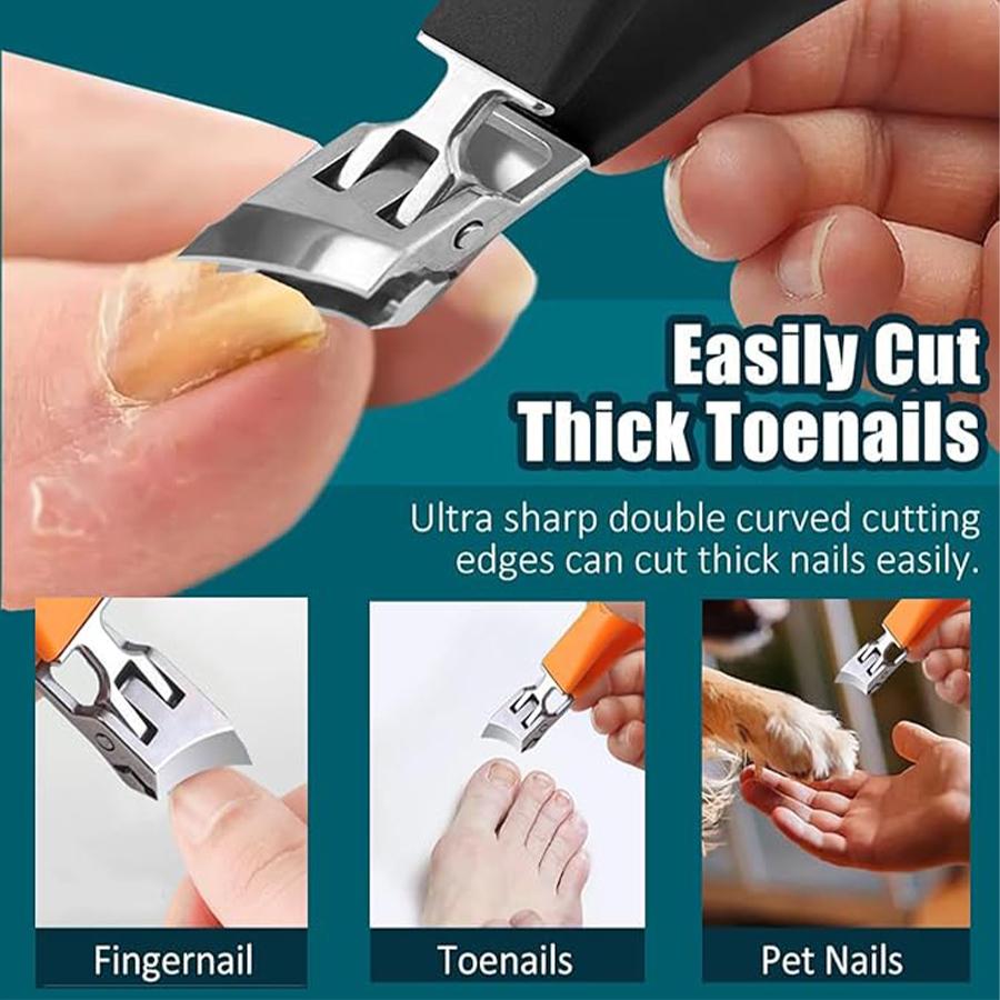 High quality stainless steel nail clipper - heavy-duty, curved, concave blade, suitable for large openings of thick nails