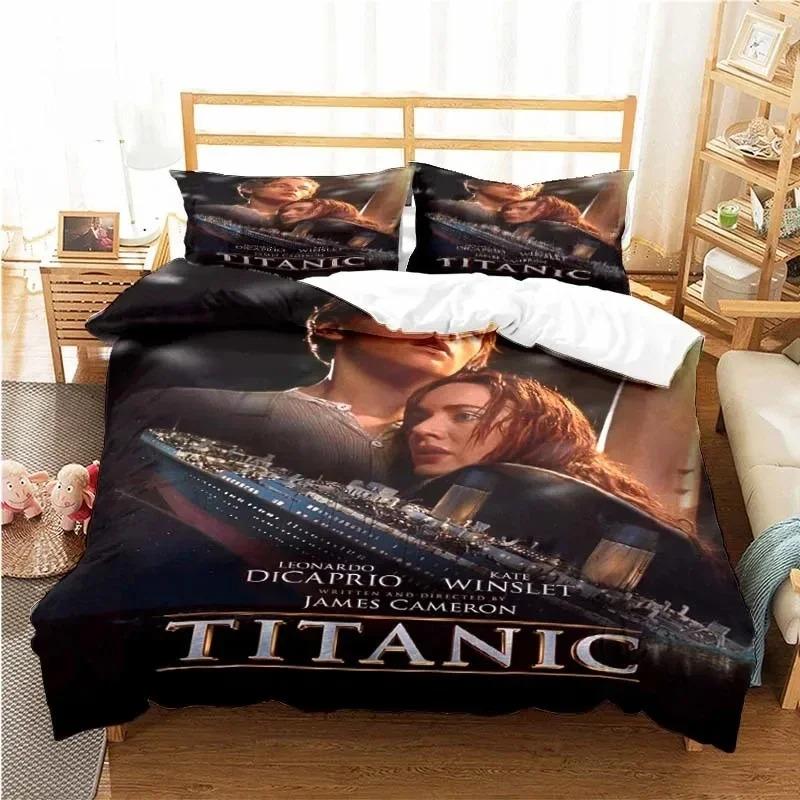 Movie Titanics Bedding Set 3D Printed Suitable For Bedroom Duvet Cover Set With Pillowcases Kids Home Textile