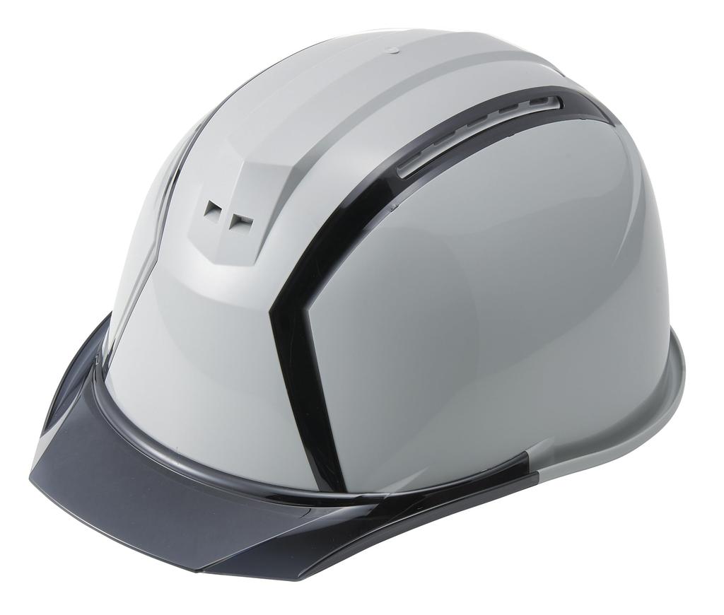 Pracovní helma Techno s ventilačními otvory pastelová [Sumibe Plastic] MXC-B šedá/kouřová