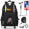 Vegeta Sun Wukong Dragon Ball Ultra USB Headphones Teen Student School Bag Men's and Women's Leisure Travel Backpack