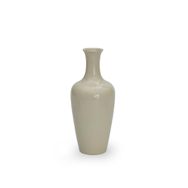Elegant Ceramic Guanyin Vase: Zen-Inspired Shoulder Vase for Flowers and Ornaments