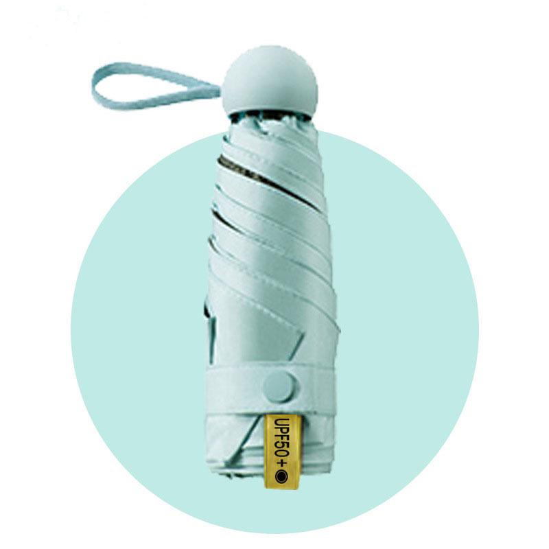 50% Reducere Umbrelă Mini Ultralight de Soare pentru Femei - Compactă, Portabilă, Design Capsulă Pliabilă
