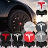 4 Stück 60mm Tesla Auto Radnabenkappen Embleme Auto Logo Auto-Styling Zubehör Für Tesla Model 3 Y S X X Roadster Spule