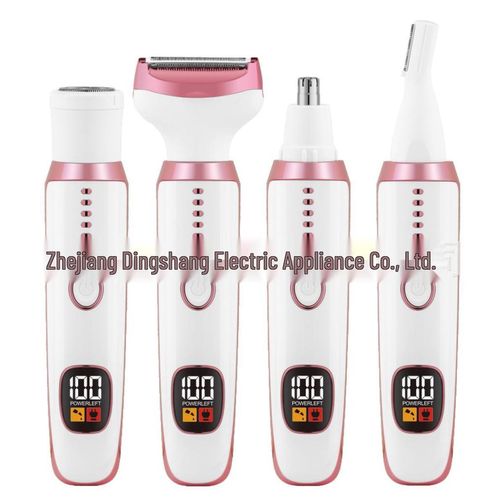 2025 Multifunctional Women's Electric Shaver & Eyebrow Trimmer - Four-in-One Digital Hair Remover
