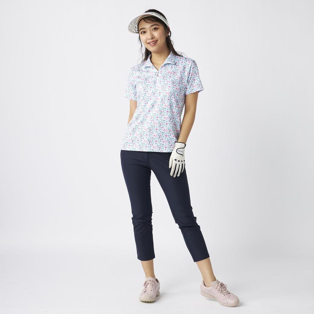 Marie Claire Short Sleeve Pink Women's Half-Zip Shirt,