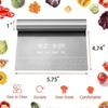 Stainless Steel Pro Dough Scraper/Cutter/Chopper with Measuring Scale – Cake, Pizza, Pastry Tool
