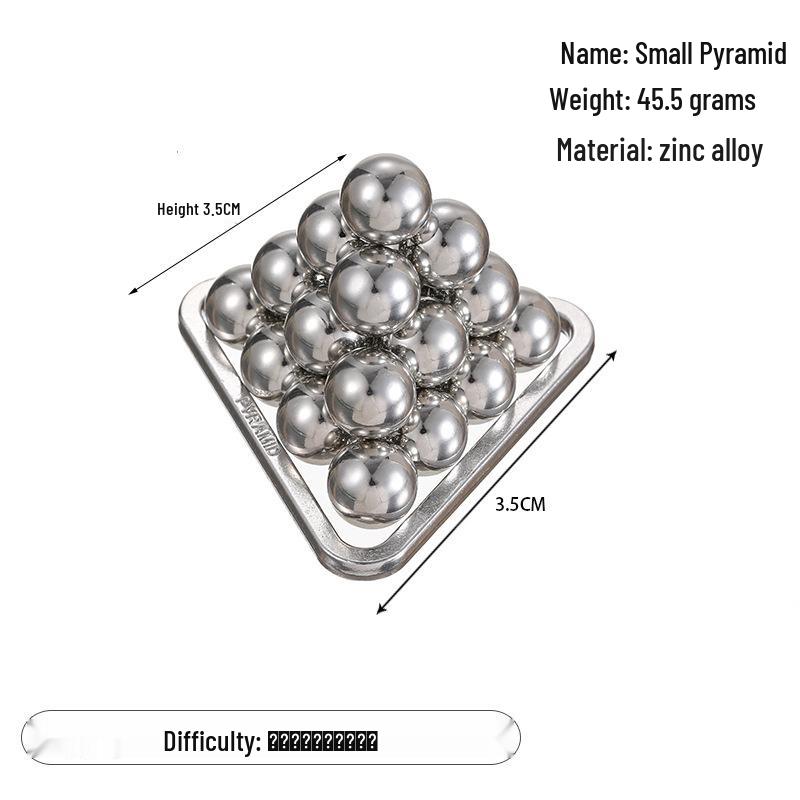 Zinc Alloy Kongming Puzzle Lock: Disentanglement Ring Educational Toy