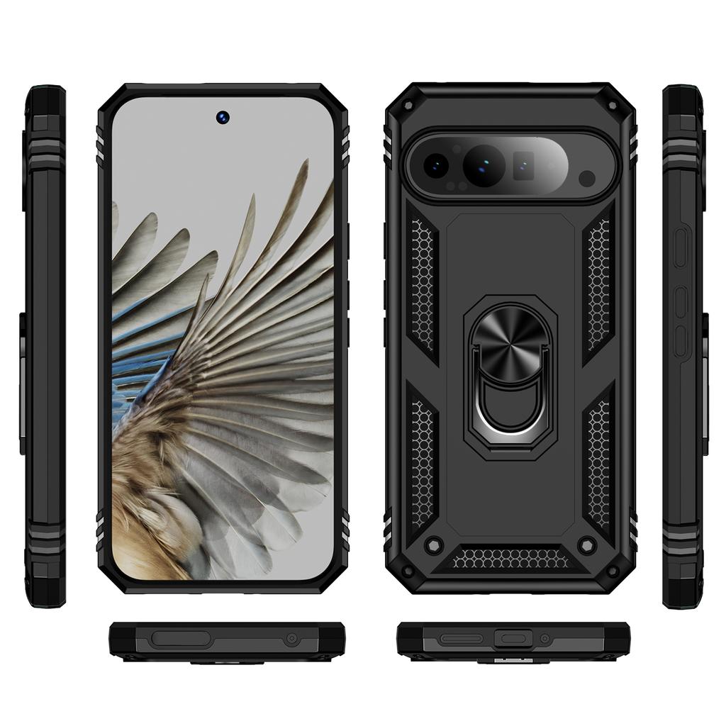 For Google Pixel 9 Pro XL Case Shockproof Kickstand PC+TPU Phone Cover