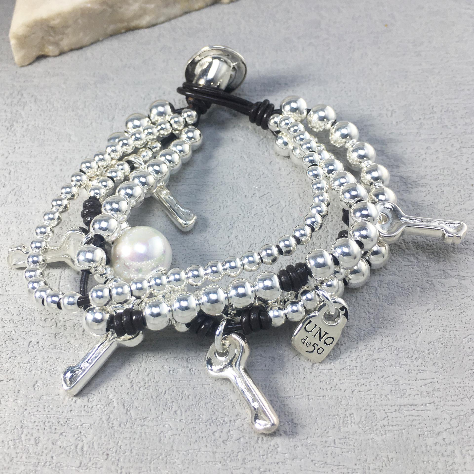 2024 UNOde50 Exquisite Simple Bracelet: Best-Selling Romantic Jewelry for European & American Women 19cm