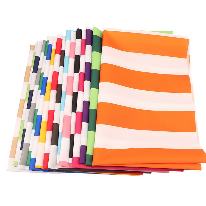 420D  Striped Print Oxford Fabric Waterproof Fabric Canopy Tent Umbrella Cloth Pu Coated 50X150Cm Sunshade