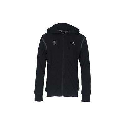 adidas Solid Color Logo Zip Casual Hoodie Jacket Men Jacket Black BR0130