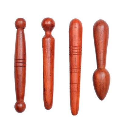 Instrumento de Masaje Artesanal de Madera para Estimulación de Tejidos Profundos y Confort