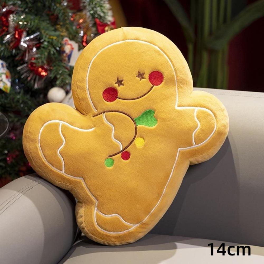 Christmas Gingerbread Man Pillow & Tree Cushion - Holiday Decoration Gift for Boys & Girls