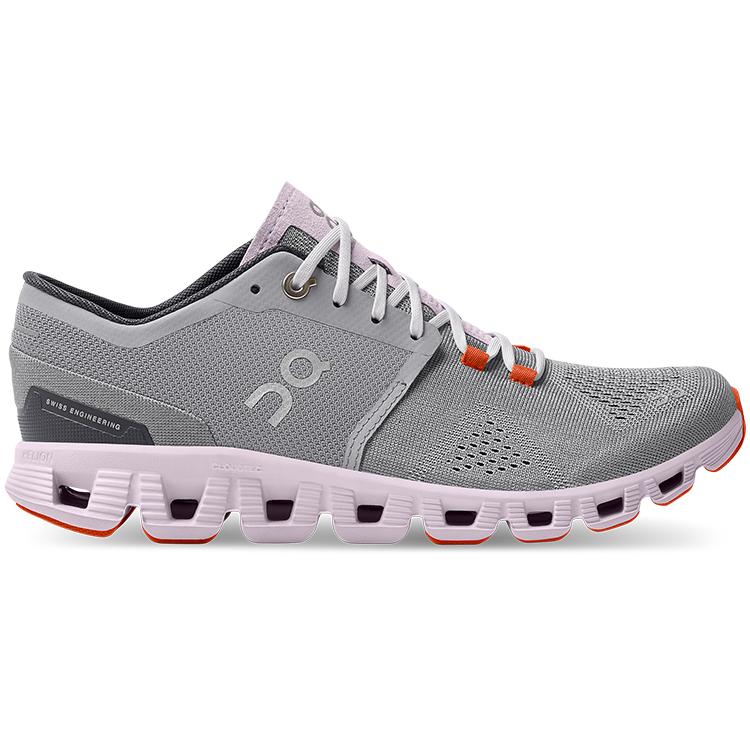 On Running Cloud X Alloy Grey Lily Pink Women's 40.99041