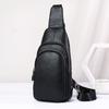 Men's Genuine Leather Crossbody Chest Bag with Large Capacity - Versatile and Fashionable Cowhide Design